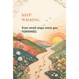 Keep Walking: Even Small Steps Move You Forward: An Encouraging Christian Lined Journal for Women | Faith Based Motivational Notebook to Write In | ... Layered Paper Cut Illustration Style Cover