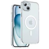 Keephone Apple iPhone 15 Non Yellow Şeffaf Magsafe Kılıf - Şeffaf