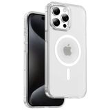 Keephone Apple iPhone 15 Pro Non Yellow Şeffaf Magsafe Kılıf - Şeffaf