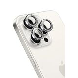 KeepHone Apple iPhone 15 Pro ve iPhone 15 Pro Max ile Uyumlu Kamera Koruma, Parlak Simli Gömülü Taşlı Lens Koruyucu Cam, Gri