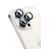 KeepHone Apple iPhone 15 Pro ve iPhone 15 Pro Max ile Uyumlu Kamera Koruma, Parlak Simli Gömülü Taşlı Lens Koruyucu Cam, Mavi