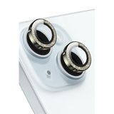 KeepHone Apple iPhone 15 ve iPhone 15 Plus ile Uyumlu Kamera Koruma, Parlak Simli Gömülü Taşlı Lens Koruyucu Cam, Gold