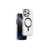 KeepHone Apple iPhone 16 Pro ile Uyumlu Dazzle Pro Mat Şeffaf MagSafe Kılıf, Metalik Detaylı, Siyah
