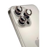 KeepHone Apple iPhone 16 Pro ve iPhone 16 Pro Max ile Uyumlu Kamera Koruma, Parlak Simli Gömülü Taşlı Lens Koruyucu Cam, Çöl Gold