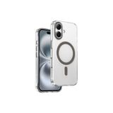 KeepHone Apple iPhone 16 Uyumlu AF Kaplamalı HD Şeffaf MagSafe Kılıf, Metalik Titanium, Aurora