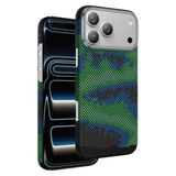 KeepHone Apple iPhone 17 Pro Max ile Uyumlu Kevlar Kılıf, Renk Geçişli Starry, MagSafe Kapak, Yeşil