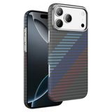 KeepHone Apple iPhone 17 Pro Max ile Uyumlu Kevlar Yatay Renkli İnce Woven MagSafe Kılıf, Siyah