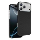 KeepHone Apple iPhone 17 Pro Max ile Uyumlu Kılıf, Karbon Fiber Kevlar, Desenli, MagSafe Kapak, Siyah