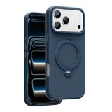 KeepHone Apple iPhone 17 Pro Max ile Uyumlu Kılıf, Premium Deri, MagSafe Halkalı, İçi Süet, Mavi
