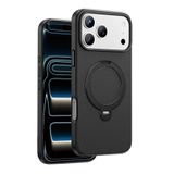 KeepHone Apple iPhone 17 Pro Max ile Uyumlu Kılıf, Premium Deri, MagSafe Halkalı, İçi Süet, Siyah