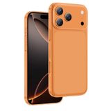 KeepHone Apple iPhone 17 Pro Max Uyumlu Soft Arkası Mat Slim Kaymaz Çizilmez Kılıf, Turuncu