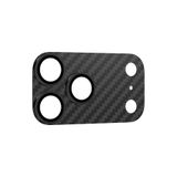 KeepHone Apple iPhone 17 Pro Uyumlu Kevlar Karbon Fiber Metal Kamera Lens Koruyucu Camı, Koyu Siyah