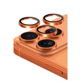 KeepHone Apple iPhone 17 Pro ve 17 Pro Max ile Uyumlu Bright PVD Metal Kamera Lens Koruyucu Camı, Turuncu