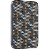 Keephone Brendy Kevlar Fiber Desenli Tasarım 5.000 Mah 20W Type-C ve 15W Slim Kablosuz Şarj Magsafe Powerbank - Gümüş