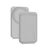 KeepHone iPhone 12 13 14 15 16 17 Plus Pro Max ile Uyumlu Kartlık, Manyetik 360° Dönen Standlı, Deri MagSafe Cüzdan, Gri