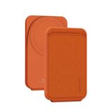 KeepHone iPhone 12 13 14 15 16 17 Plus Pro Max ile Uyumlu Kartlık, Manyetik 360° Dönen Standlı, Deri MagSafe Cüzdan, Turuncu