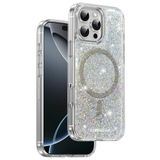 KeepHone iPhone 16 Pro ile Uyumlu Kılıf, Işıltılı Glitter, MagSafe, Gri
