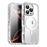 KeepHone iPhone 16 Pro ile Uyumlu Kılıf, Şeffaf, MagSafe, Tam Gövde Hibrit Koruması, Darbeye Önleyici