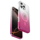 KeepHone iPhone 16 Pro Max ile Uyumlu Silikon Kılıf, MagSafe Özellikli, Renk Geçişli, Pembe