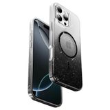 KeepHone iPhone 16 Pro Max ile Uyumlu Silikon Kılıf, MagSafe Özellikli, Renk Geçişli, Siyah