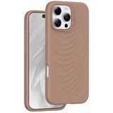 KeepHone iPhone 16 Pro Uyumlu Kılıf, Dalgalı Desenli, Yumuşak Silikon, Benassi Magsafe, Gold