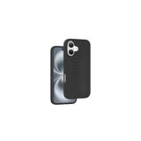 KeepHone iPhone 16 Uyumlu Kılıf, Arkası Dalgalı Desenli, Yumuşak Silikon, Benassi Magsafe Kapak, Siyah