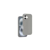 KeepHone iPhone 16 Uyumlu Kılıf, Arkası Dalgalı Desenli, Yumuşak Silikon, Benassi Magsafe Kapak, Titaniyum