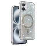 KeepHone iPhone 16 Uyumlu Parıltılı Kılıf, MagSafe, Glitter, Gri