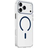 Keephone iPhone 17 Pro Max Aurora Magsafe Uyumlu Şeffaf Lacivert Telefon Kılıfı - Standart