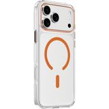 Keephone iPhone 17 Pro Max Aurora Magsafe Uyumlu Şeffaf Turuncu Telefon Kılıfı - Standart