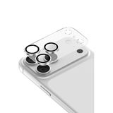 KeepHone iPhone 17 Pro Max Reggio ile Uyumlu Şeffaf Zemin Renkli Çerçeveli Kamera Lens Koruyucu Cam, 9H Temperli Cam, Gümüş