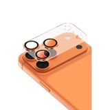 KeepHone iPhone 17 Pro Max Reggio ile Uyumlu Şeffaf Zemin Renkli Çerçeveli Kamera Lens Koruyucu Cam, Turuncu