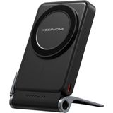 Keephone PB45 Hotta 10.000 Mah Type-C Kablolu Kablosuz Şarj Destekli Standlı Pd Magsafe Powerbank - Siyah - Standart