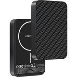 Keephone PB51 Brendy Karbon Kevlar 10.000 Mah 20W Type-C ve 15W Kablosuz Şarj Destekli Magsafe Powerbank - Siyah