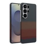 Keephone Samsung Galaxy S26 Ultra ile Uyumlu Kevlar Seanova MagSafe Kılıf, Aramid Fiber, Siyah-Kırmızı