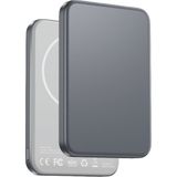 Keephone Uzun Ömürlü Glossey 5.000 Mah 20W Type-C ve 15W Kablosuz Şarj Destekli Magsafe Powerbank - Gri