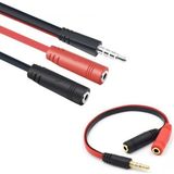 Keepro 1 Erkek 2 Dişi Kulaklık Mikrofon Ayırıcı Kablo