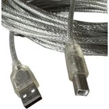 Keepro 10 Metre USB Yazıcı Kablosu 10 Metre USB Printer Kablosu - Şeffaf
