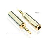 Keepro 2.5mm Erkek 3.5mm Dişi 4 Boğum 3 Çizgi Kulaklıklı Mikrofon Çevieici