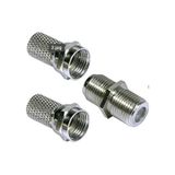 KEEPRO 2 ADET F CONNECTOR 1 ADET F ARA 18MM ANTEN KABLOSU
