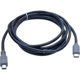Keepro 2 Metre Type-C Den 5 Pin Mini USB Ye Şarj ve Data Kablosu - Siyah