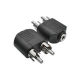 KEEPRO 2 Rca Erkek To 3.5 Mm Aux Stereo Dişi Ses Ayırıcı Adaptör