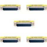 Keepro 25 Pin Lpt Paralel Port Erkek - Erkek Çevirici Dönüştürücü 5'li Set - Gri