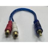 Keepro Amfi Kablosu Ses Sistemi Kablosu Rca Erkek 2x Rca Dişi Kablo 2 Rca Dişi Rca Erkek Kablo 25 cm