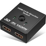 keepro HDMI 2.0 çift yönlü anahtar 1x2 veya 2x1 AB switcher - Siyah
