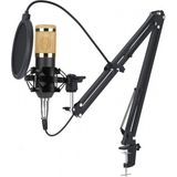 Keepro Kondenser Mikrofon 3.5mm Jak Girişli Kondenser Mikrofon 6 Parça Set - 1 - Siyah