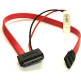 Keepro Mini Sata Sata Çevirici Mini Sata Sata Power Kablo 13 Pin Sata 7 6 Pin Sata Sata Kablo 50CM - Kırmızı