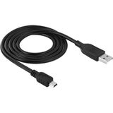 keepro mini usb 5 pin şarj ve data kablosu mp3,mp4,ps3 kablosu 1,5m - Siyah