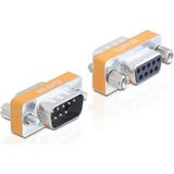 Keepro Null Modem Db9 Erkek D-Sub 9 Pin Dişi Seri Port Null Modem RS232 Adaptörü - Siyah