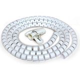 Keepro Spiral Kablo Toplayıcı Kablo Düzenleyici Ø 20 mm x 1,5 M Beyaz - 28 mm x 1,5 m